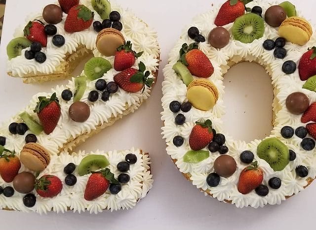 Number Vanilla Cake
