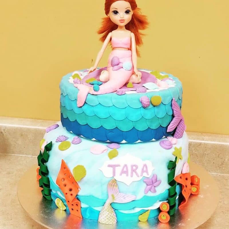 Birthday Mermaid Fondant Cake